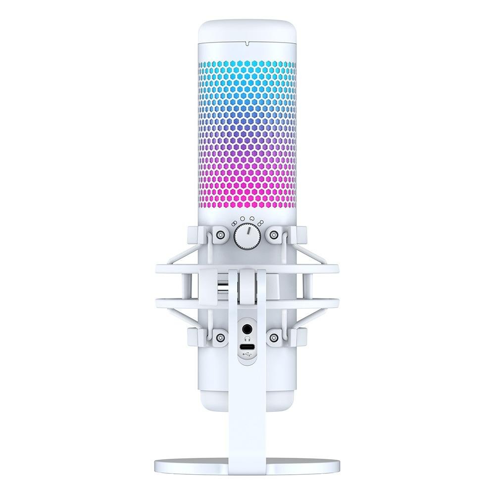 Microfone Gamer HyperX QuadCast S Podcast, Antivibração, LED RGB, USB, Compatível com PC, PS4 e Mac, Branco - 519P0AA Microfone Gamer HyperX QuadCast S Podcast, Antivibração, LED RGB, USB, Compatível com PC, PS4 e Mac, Branco - 519P0AA