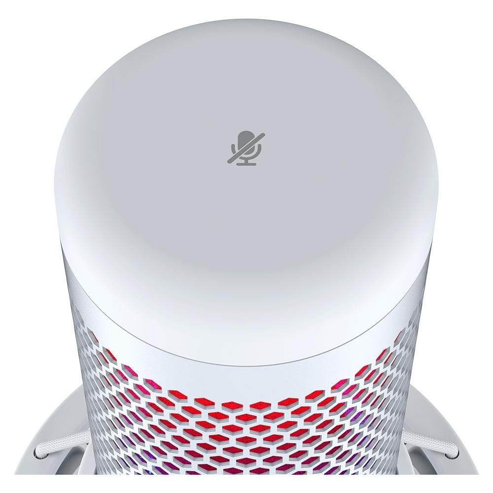 Microfone Gamer HyperX QuadCast S Podcast, Antivibração, LED RGB, USB, Compatível com PC, PS4 e Mac, Branco - 519P0AA Microfone Gamer HyperX QuadCast S Podcast, Antivibração, LED RGB, USB, Compatível com PC, PS4 e Mac, Branco - 519P0AA