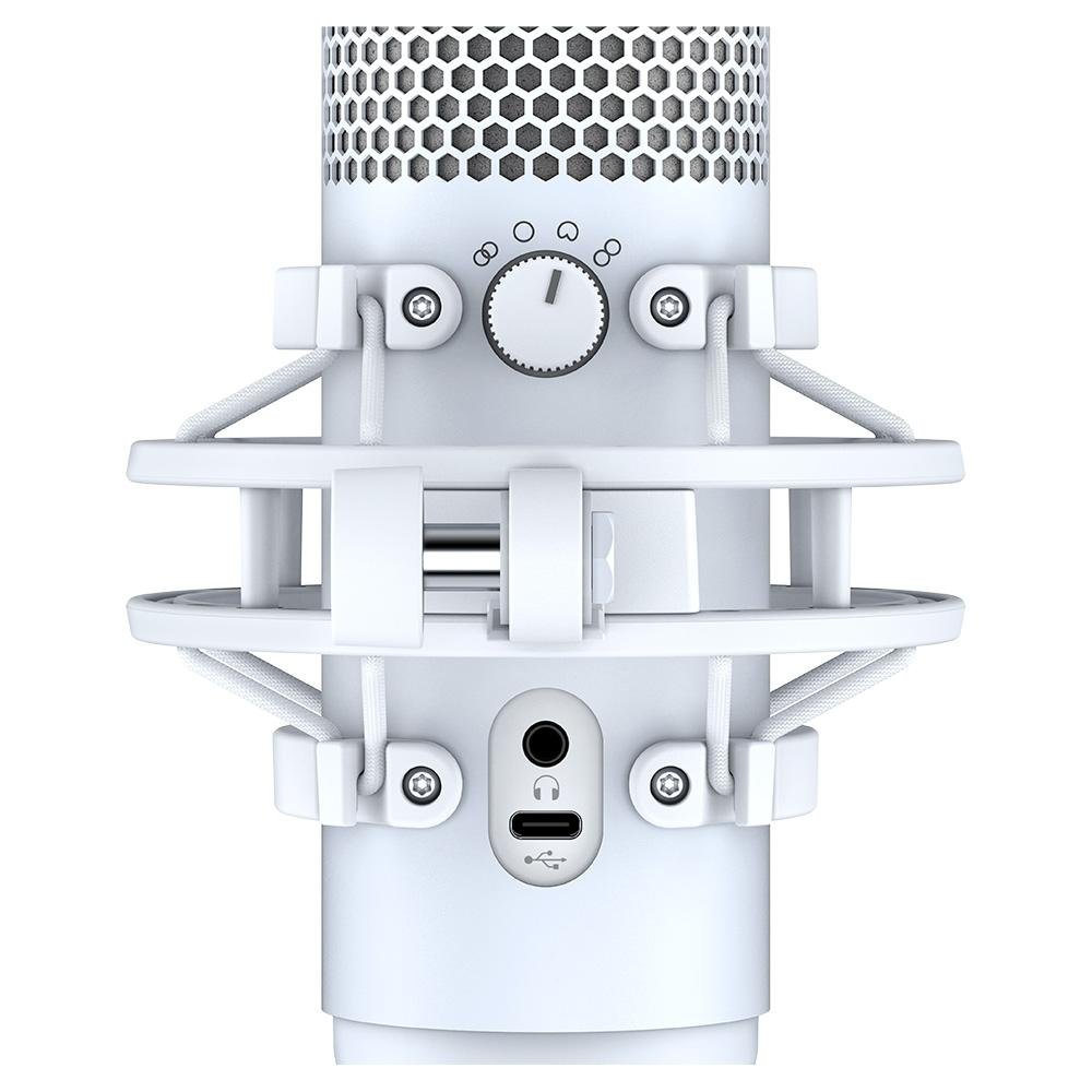 Microfone Gamer HyperX QuadCast S Podcast, Antivibração, LED RGB, USB, Compatível com PC, PS4 e Mac, Branco - 519P0AA Microfone Gamer HyperX QuadCast S Podcast, Antivibração, LED RGB, USB, Compatível com PC, PS4 e Mac, Branco - 519P0AA