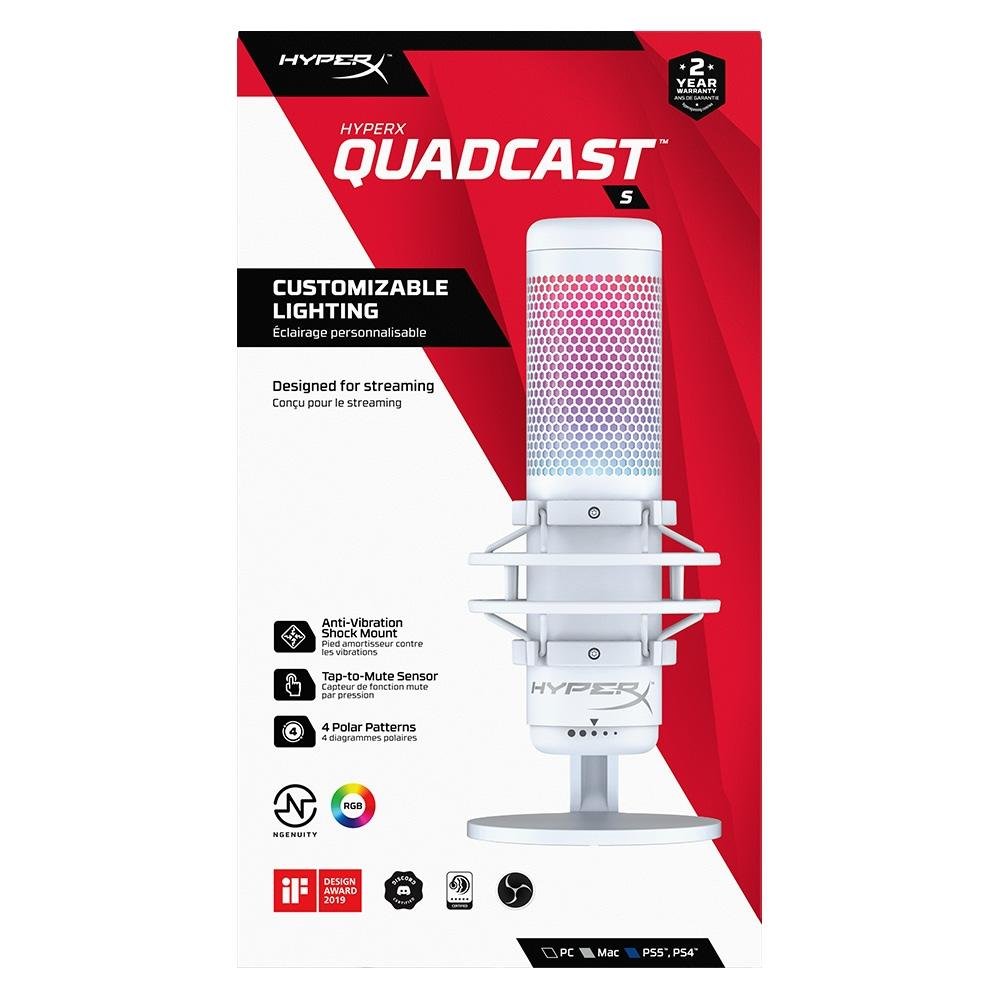 Microfone Gamer HyperX QuadCast S Podcast | KaBuM!