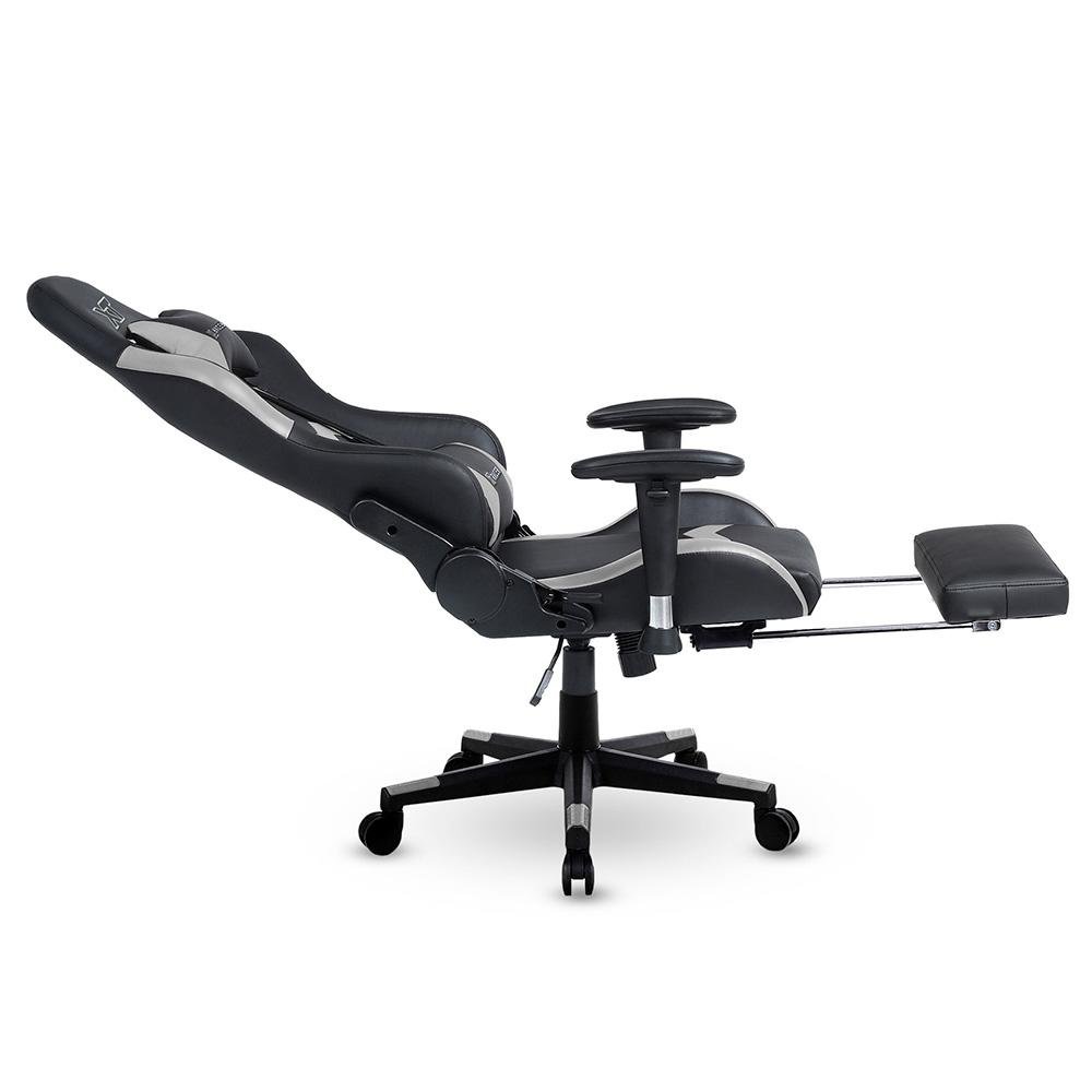 Imagem 3 de 13 do produto Cadeira Gamer XT Racer Speed Series, Até 120kg, Com Almofadas e Apoio de Pés, Reclinável, Descanso de Braço 2D, Preto e Cinza - XTS170