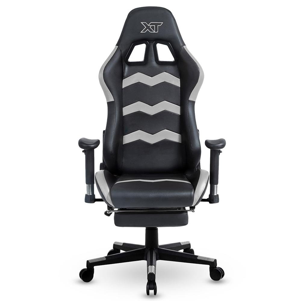 Imagem 8 de 13 do produto Cadeira Gamer XT Racer Speed Series, Até 120kg, Com Almofadas e Apoio de Pés, Reclinável, Descanso de Braço 2D, Preto e Cinza - XTS170