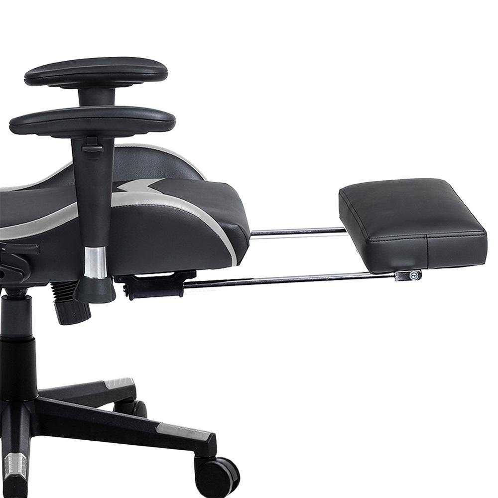 Imagem 9 de 13 do produto Cadeira Gamer XT Racer Speed Series, Até 120kg, Com Almofadas e Apoio de Pés, Reclinável, Descanso de Braço 2D, Preto e Cinza - XTS170