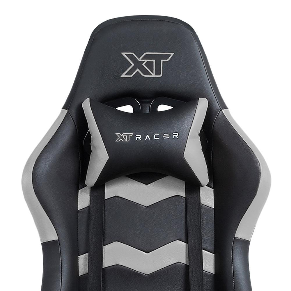 Imagem 12 de 13 do produto Cadeira Gamer XT Racer Speed Series, Até 120kg, Com Almofadas e Apoio de Pés, Reclinável, Descanso de Braço 2D, Preto e Cinza - XTS170