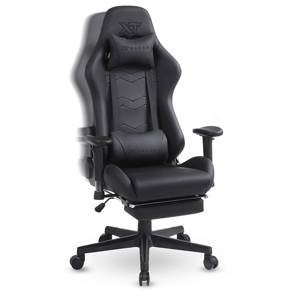 Cadeira Gamer XT Racer Speed Series, Até 120kg, Com Almofadas e Apoio de Pés, Reclinável, Descanso de Braço 2D, Preto - XTS190 - view 9
