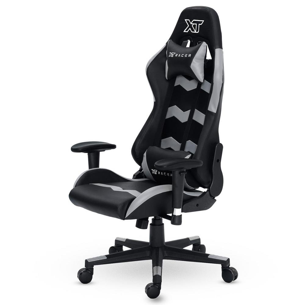Cadeira Gamer XT Racer Speed Series, Até 120kg, Com Almofadas, Reclinável, Descanso de Braço 2D, Preto e Cinza - XTS130
