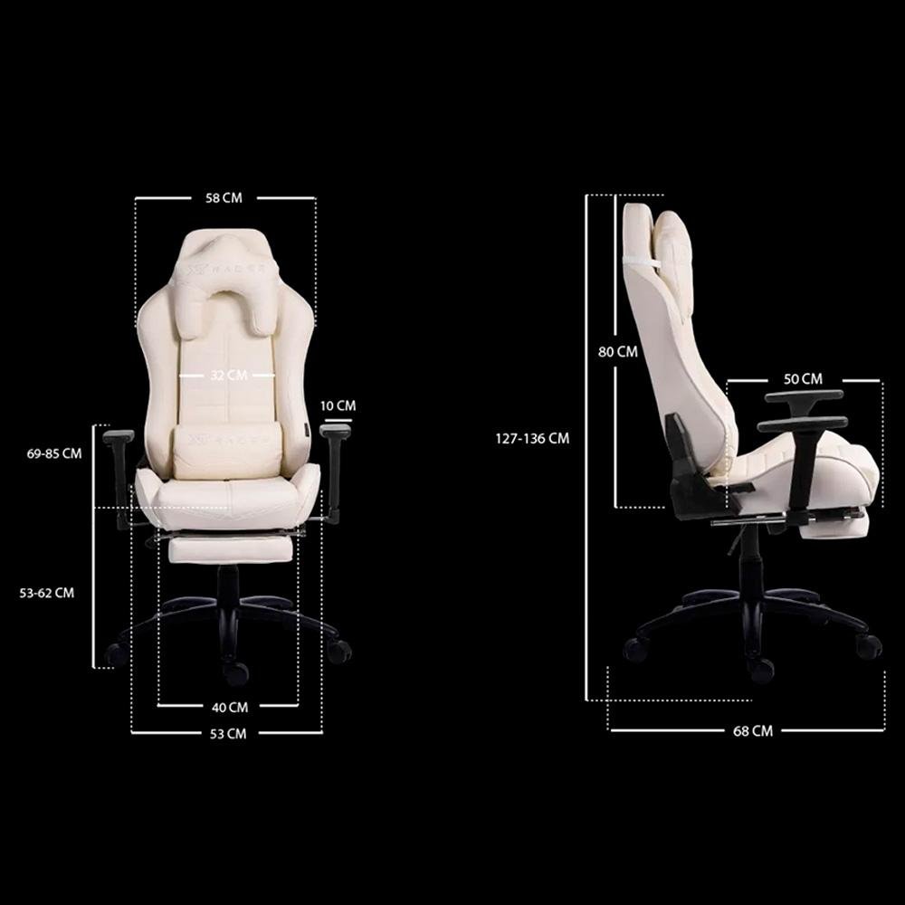 Cadeira Gamer XT Racer Platinum W Series, Até 120kg, Com Almofadas, Reclinável, Descanso de Braço 3D, Off White - XTR-068 - view 11