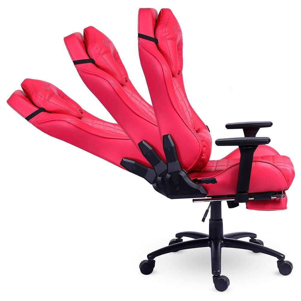 Imagem 7 de 12 do produto Cadeira Gamer XT Racer Platinum W Series, Até 120kg, Com Almofadas, Reclinável, Descanso de Braço 3D, Rosa - XTR-069
