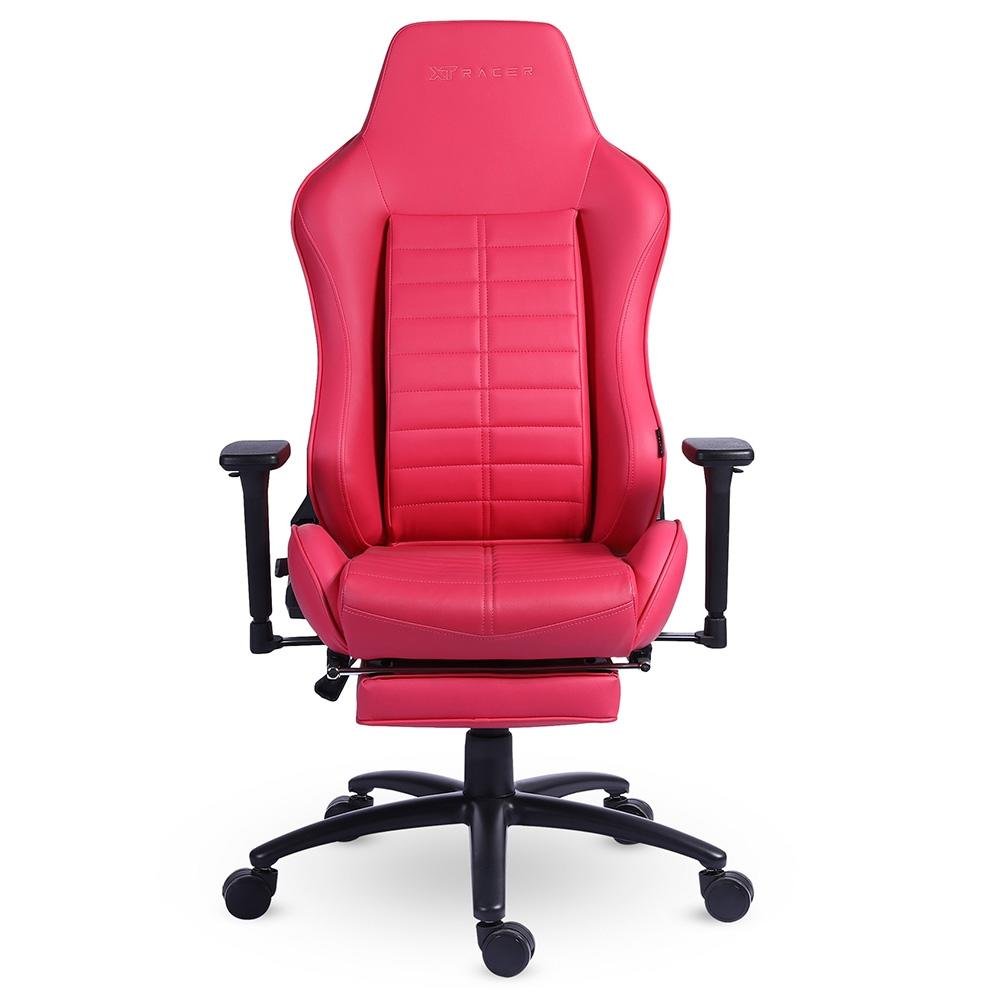 Imagem 2 de 12 do produto Cadeira Gamer XT Racer Platinum W Series, Até 120kg, Com Almofadas, Reclinável, Descanso de Braço 3D, Rosa - XTR-069