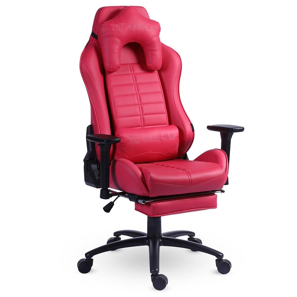 Imagem 3 de 12 do produto Cadeira Gamer XT Racer Platinum W Series, Até 120kg, Com Almofadas, Reclinável, Descanso de Braço 3D, Rosa - XTR-069