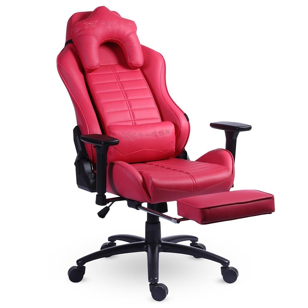 Imagem 4 de 12 do produto Cadeira Gamer XT Racer Platinum W Series, Até 120kg, Com Almofadas, Reclinável, Descanso de Braço 3D, Rosa - XTR-069