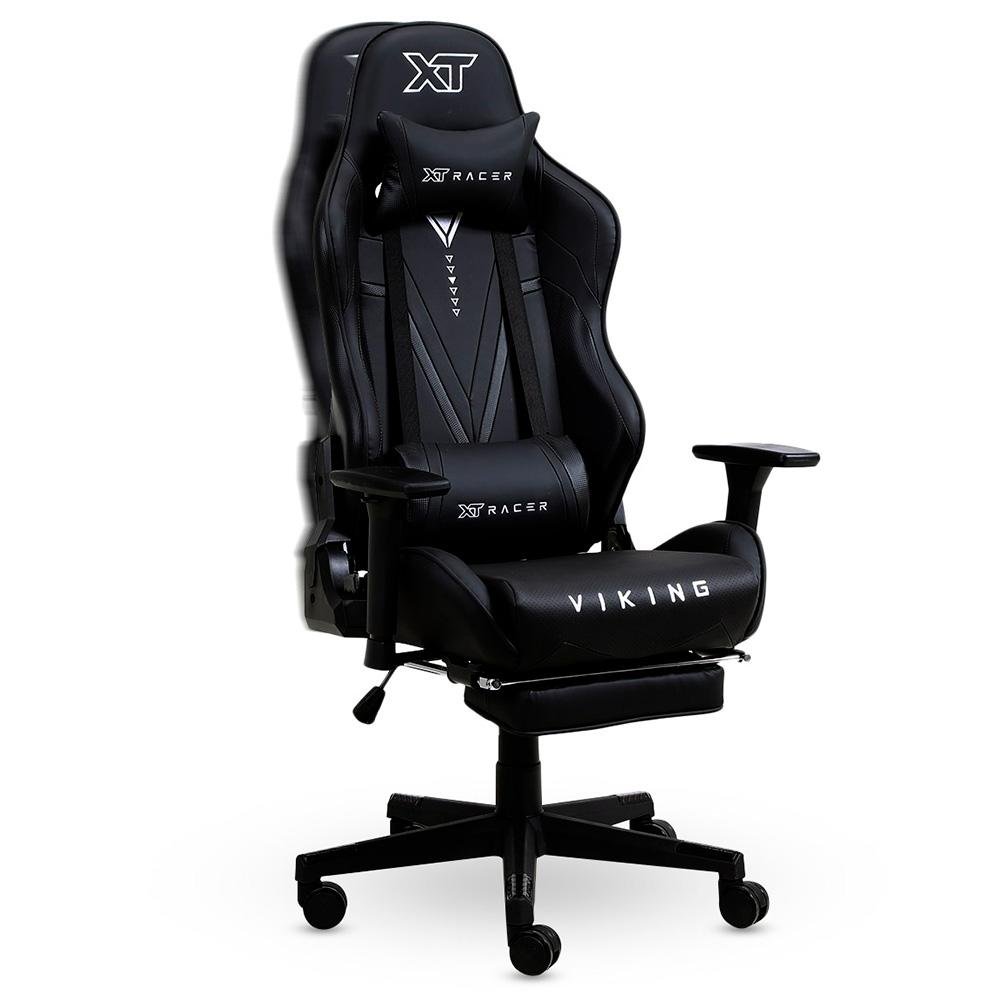 Imagem 6 de 8 do produto Cadeira Gamer XT Racer Viking Series, Até 120kg, Com Almofadas e Apoio de Pés, Reclinável, Descanso de Braço 3D, Preto - XTR-018