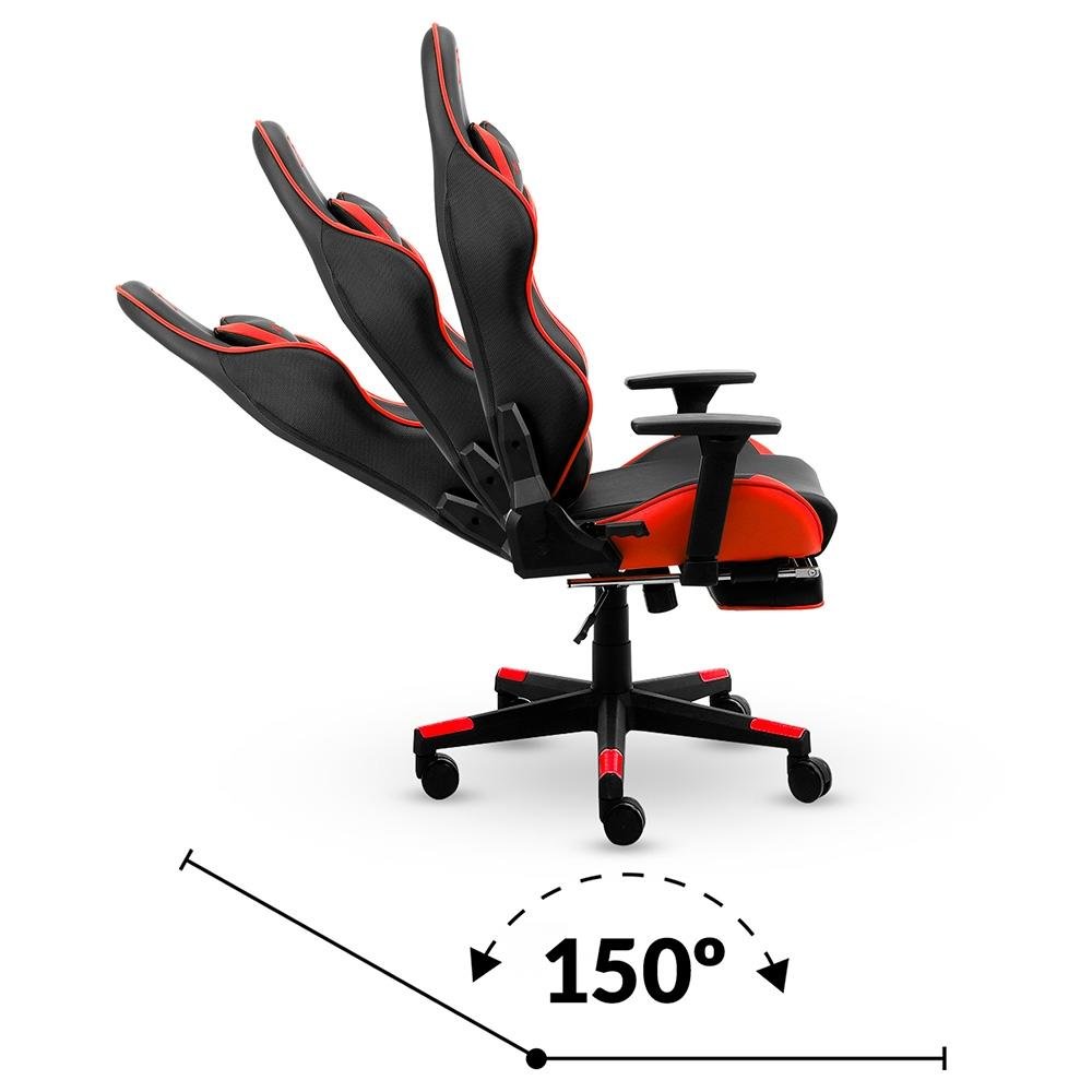 Cadeira Gamer XT Racer Viking Series, Até 120kg, Com Almofadas e Apoio de Pés, Reclinável, Descanso de Braço 3D, Preto e Vermelho - XTR-026 Cadeira Gamer XT Racer Viking Series, Até 120kg, Com Almofadas e Apoio de Pés, Reclinável, Descanso de Braço 3D, Preto e Vermelho - XTR-026