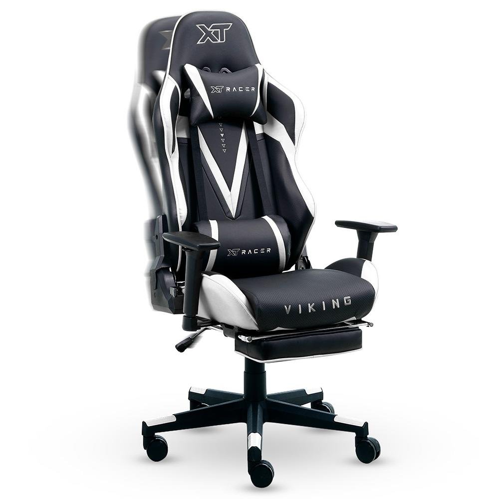 Cadeira Gamer XT Racer Viking Series, Até 120kg, Com Almofadas e Apoio de Pés, Reclinável, Descanso de Braço 3D, Preto e Branco - XTR-022 - view 8