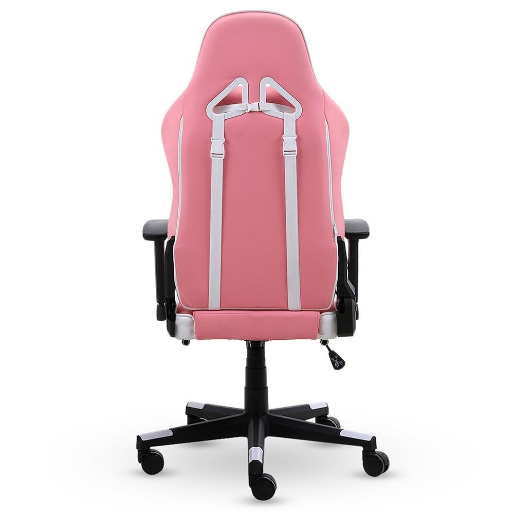 Imagem 4 de 9 do produto Cadeira Gamer XT Racer Viking Series, Até 120kg, Com Almofadas e Apoio de Pés, Reclinável, Descanso de Braço 3D, Rosa e Branco - XTR-023
