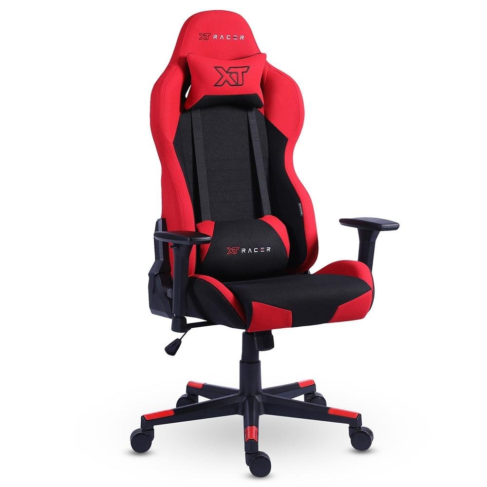 Cadeira Gamer XT Racer Defender NR17, Até 120kg, Com Almofadas, Reclinável, Descanso de Braço 3D, Preto e Vermelho - XTR-030