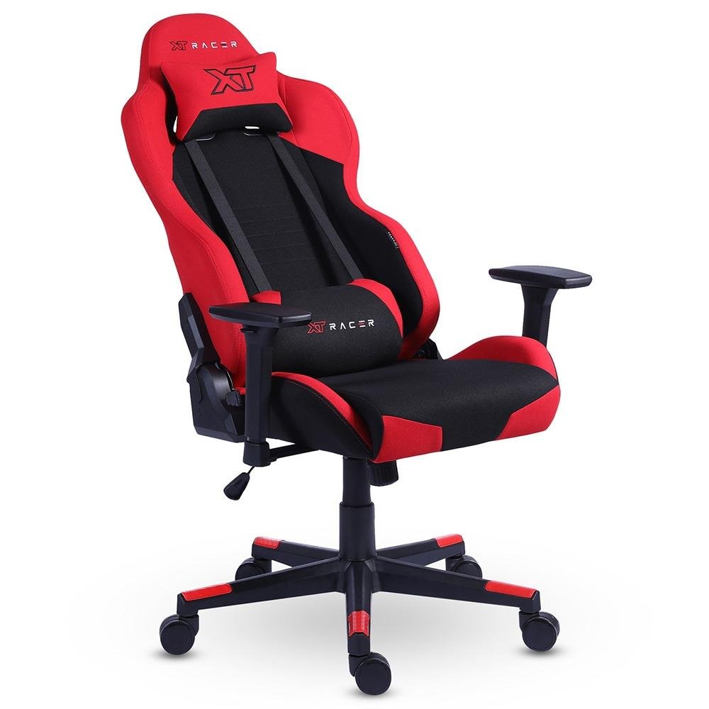 Cadeira Gamer XT Racer Defender NR17, Até 120kg, Com Almofadas, Reclinável, Descanso de Braço 3D, Preto e Vermelho - XTR-030
