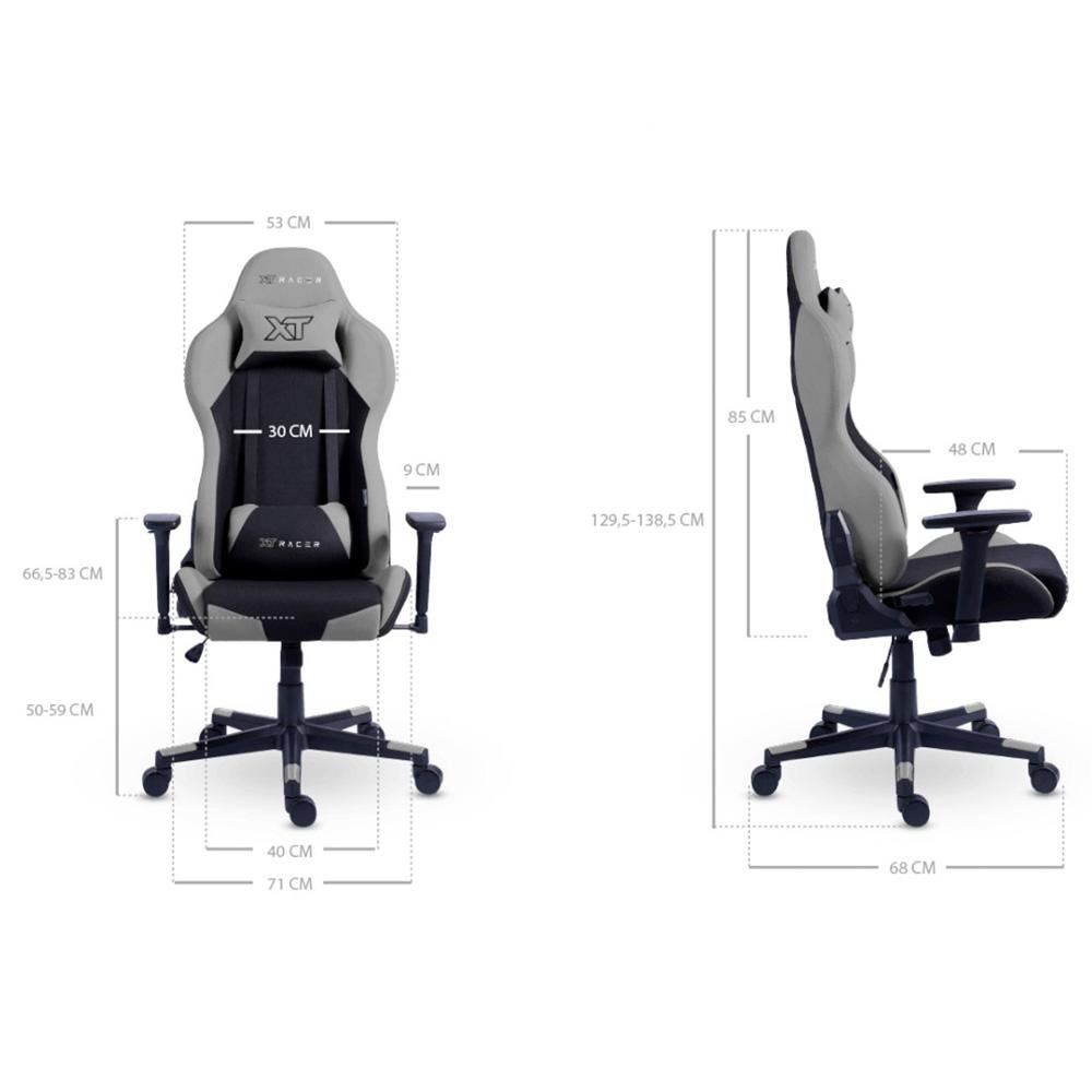 Cadeira Gamer XT Racer Defender NR17, Até 120kg, Com Almofadas, Reclinável, Descanso de Braço 3D, Preto e Cinza - XTR-032 - view 14