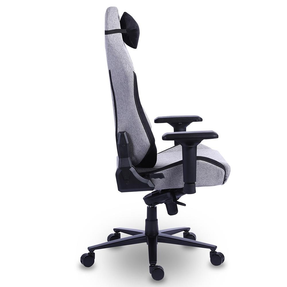 Imagem 3 de 14 do produto Cadeira Gamer XT Racer Draco NR17, Até 120kg, Com Almofadas, Reclinável, Descanso de Braço 4D, Preto e Cinza - XTR-065