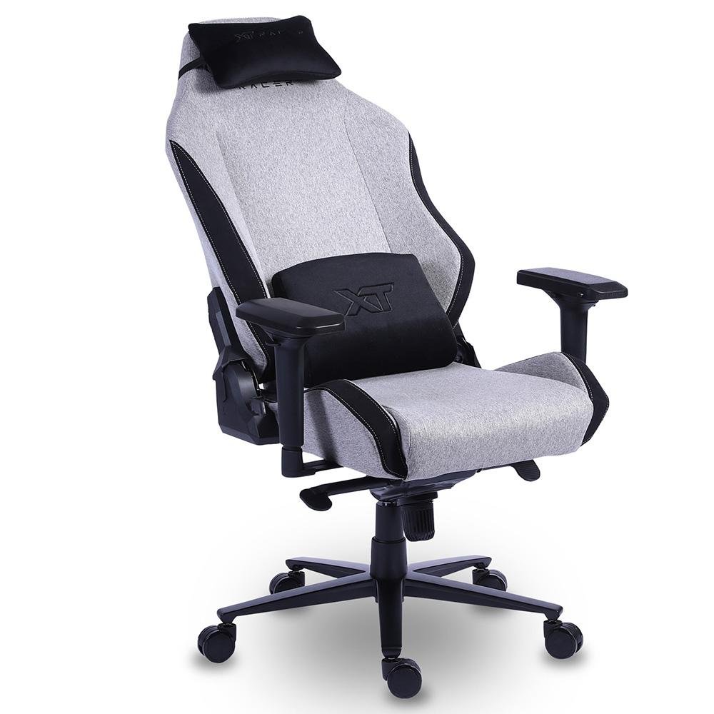Imagem 5 de 14 do produto Cadeira Gamer XT Racer Draco NR17, Até 120kg, Com Almofadas, Reclinável, Descanso de Braço 4D, Preto e Cinza - XTR-065