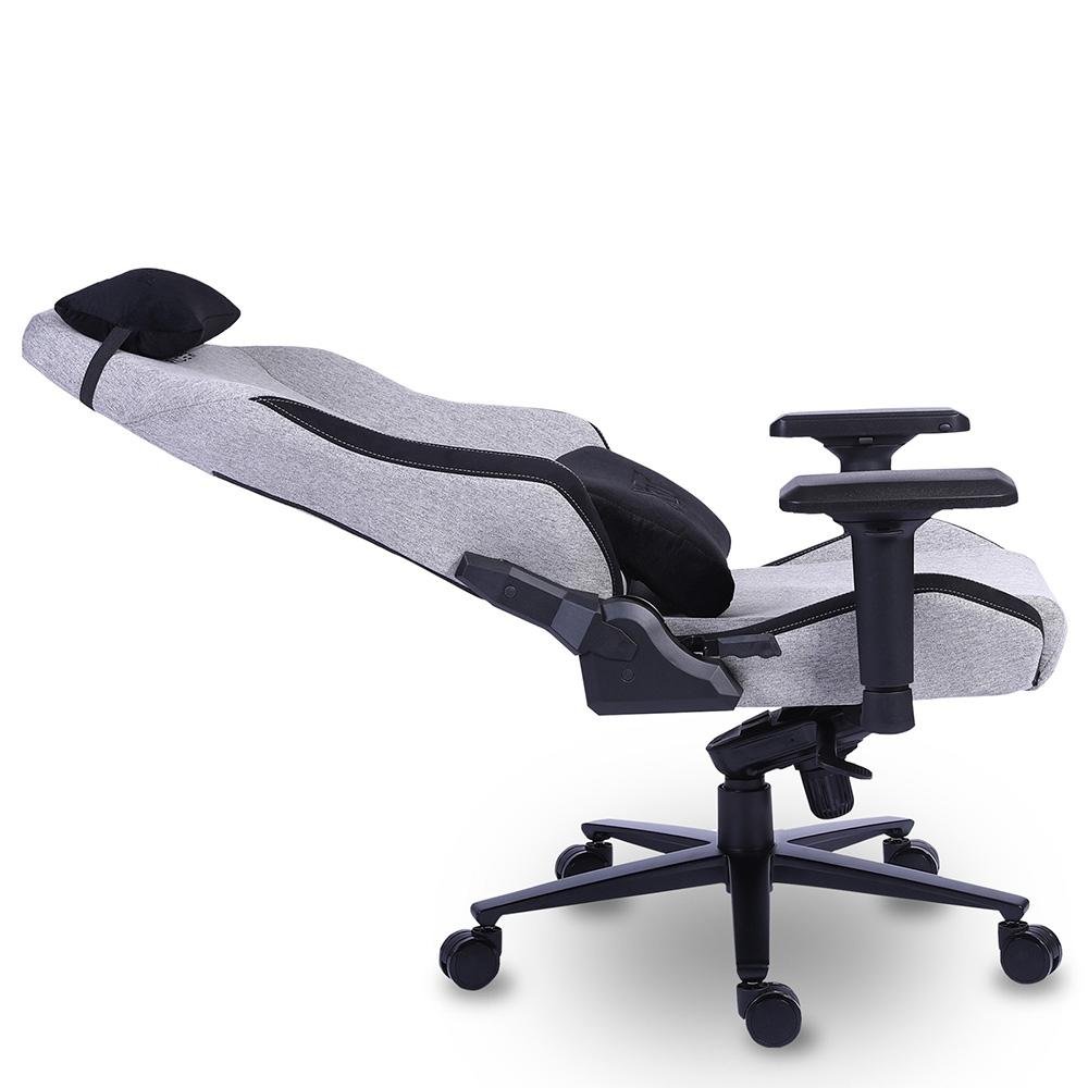 Imagem 7 de 14 do produto Cadeira Gamer XT Racer Draco NR17, Até 120kg, Com Almofadas, Reclinável, Descanso de Braço 4D, Preto e Cinza - XTR-065