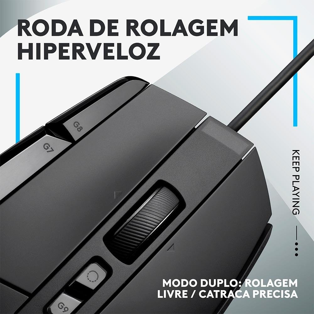 Mouse Gamer ( Balão.info) X, ( Balão.info) DPI, 13 Botões, Switch Híbrido, Preto - 910-( Balão.info - foto 4