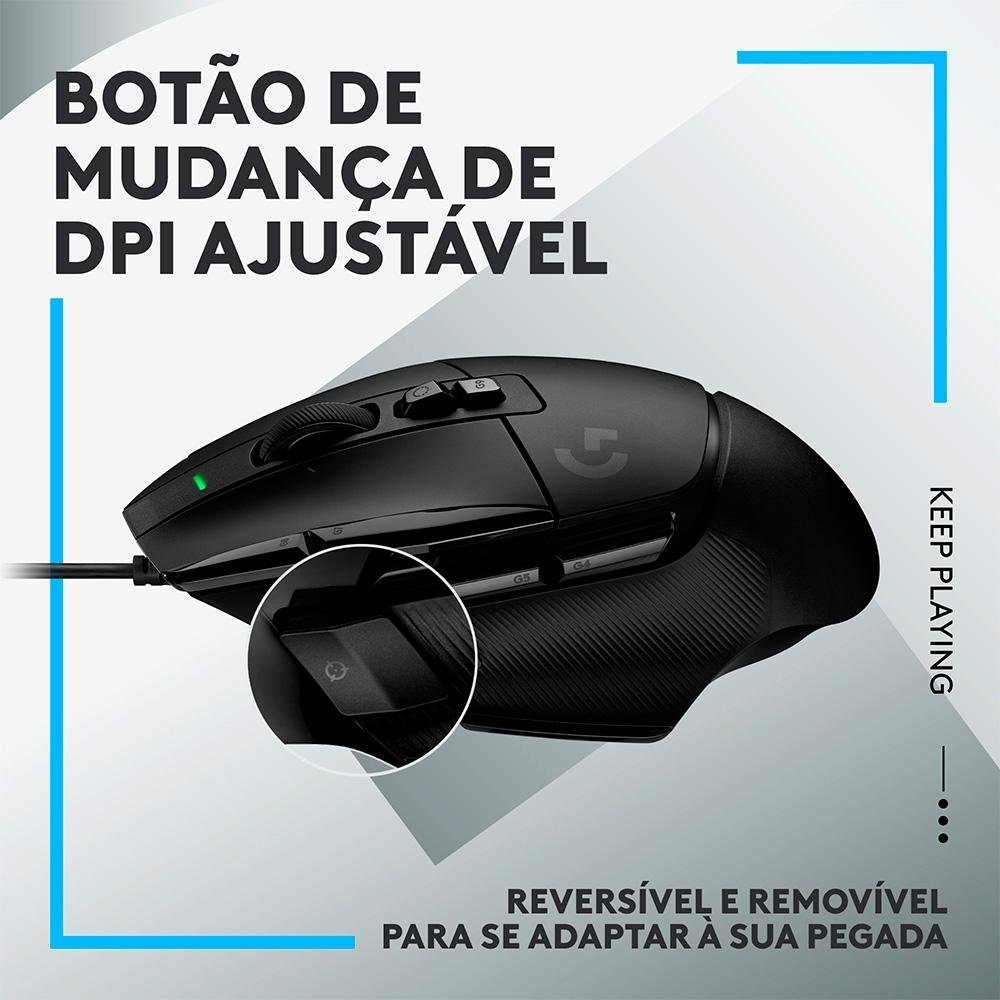 Mouse Gamer ( Balão.info) X, ( Balão.info) DPI, 13 Botões, Switch Híbrido, Preto - 910-( Balão.info - foto 6