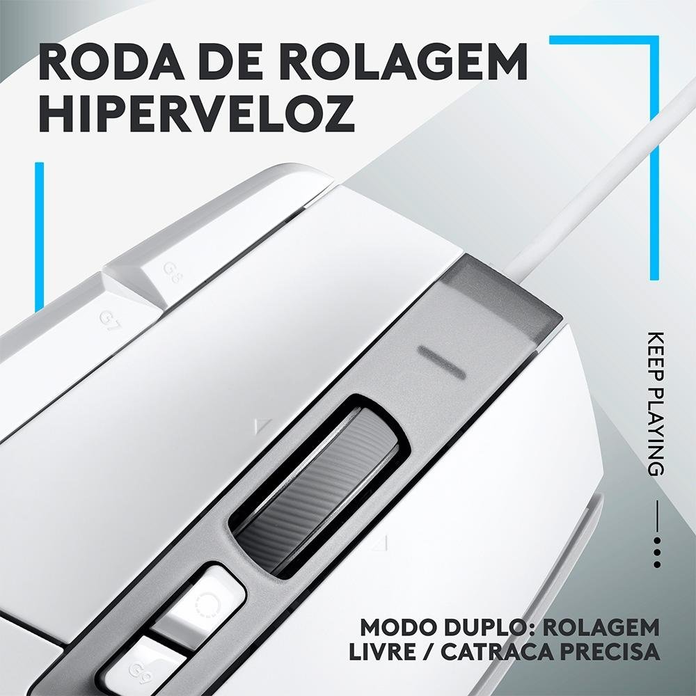 Mouse Gamer ( Balão.info) X, ( Balão.info) DPI, 13 Botões, Switch Híbrido, Branco - 910-( Balão.info - foto 6