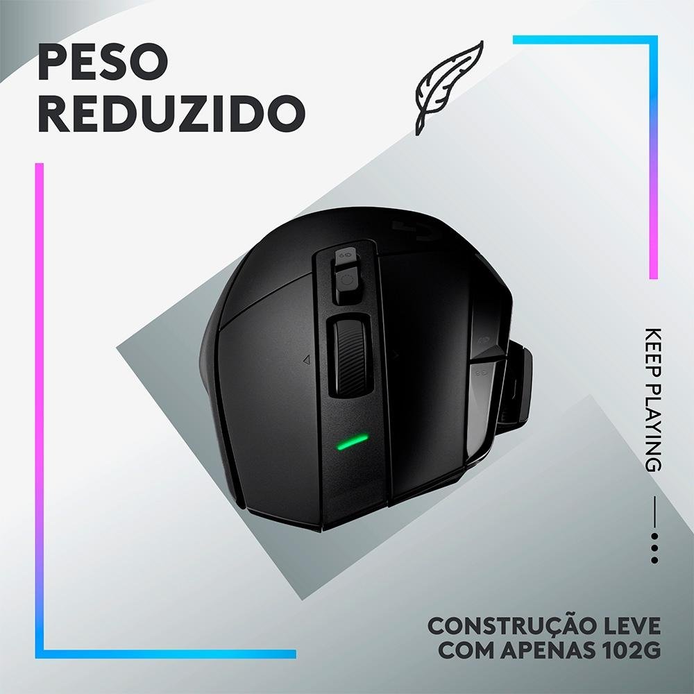 Mouse Gamer Sem Fio ( Balão.info) X ( Balão.info) DPI, 13 Botões, Switch, Preto - 910-( Balão.info - foto 4