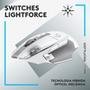Mouse Gamer Sem Fio Logitech G502 X Lightspeed, 25600 DPI, 13 Botões, Switch, Branco - 910-006188