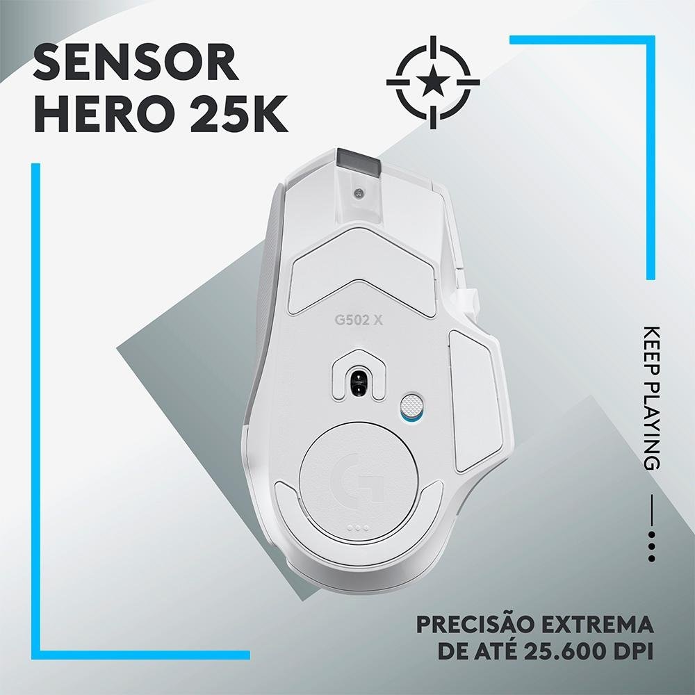 Mouse Gamer Sem Fio ( Balão.info) X ( Balão.info) DPI, 13 Botões, Switch, Branco - 910-( Balão.info - foto 5