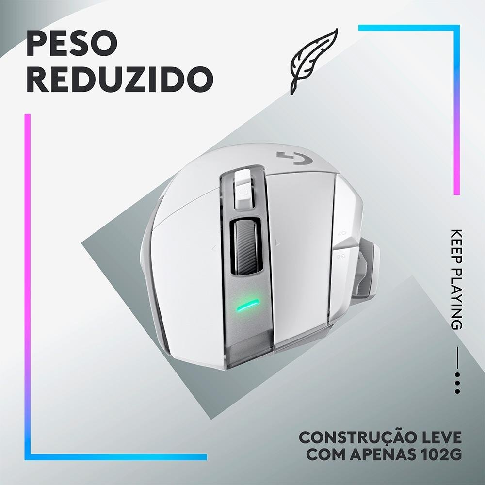 Mouse Gamer Sem Fio ( Balão.info) X ( Balão.info) DPI, 13 Botões, Switch, Branco - 910-( Balão.info - foto 3