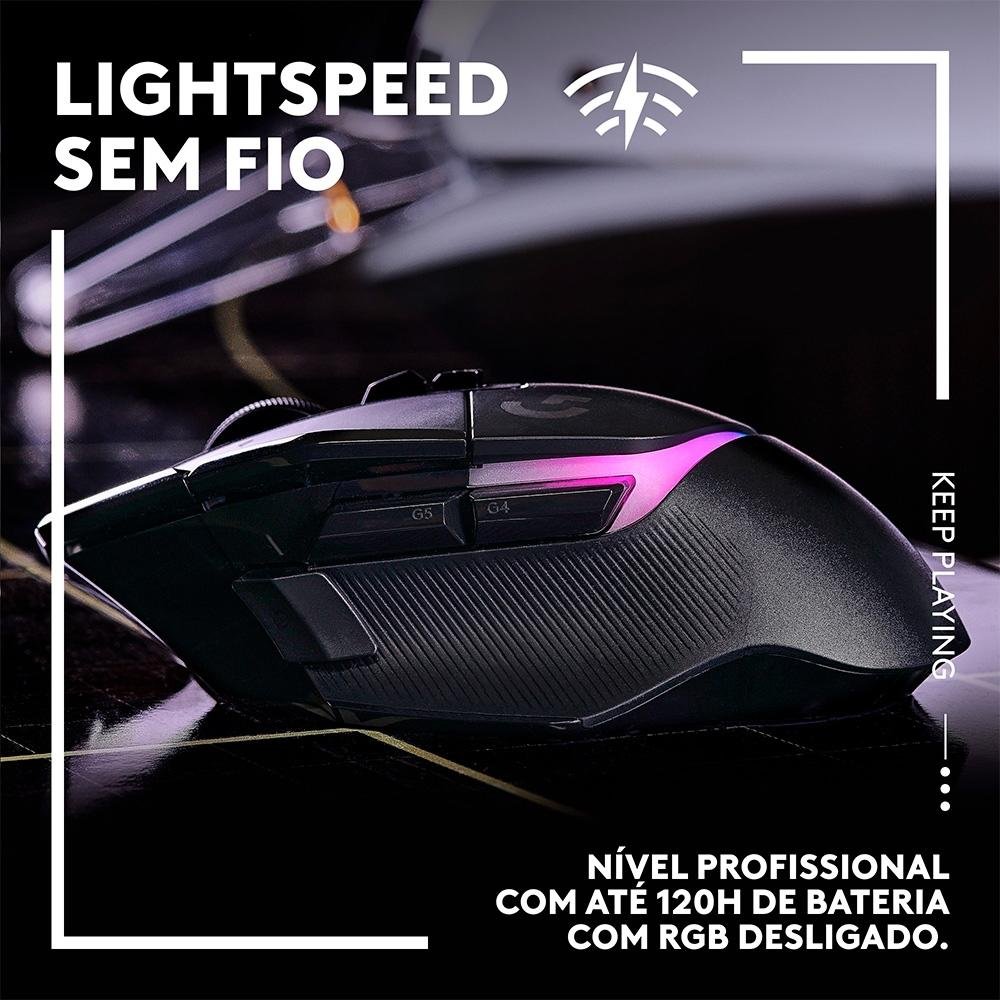 Mouse Gamer Sem Fio ( Balão.info) X Plus, RGB, ( Balão.info) DPI, 13 Botões, Switch, Preto - 910-( Balão.info - foto 2