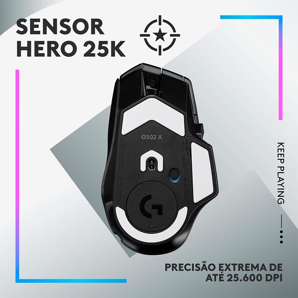 Mouse Gamer Sem Fio ( Balão.info) X Plus, RGB, ( Balão.info) DPI, 13 Botões, Switch, Preto - 910-( Balão.info - foto 4