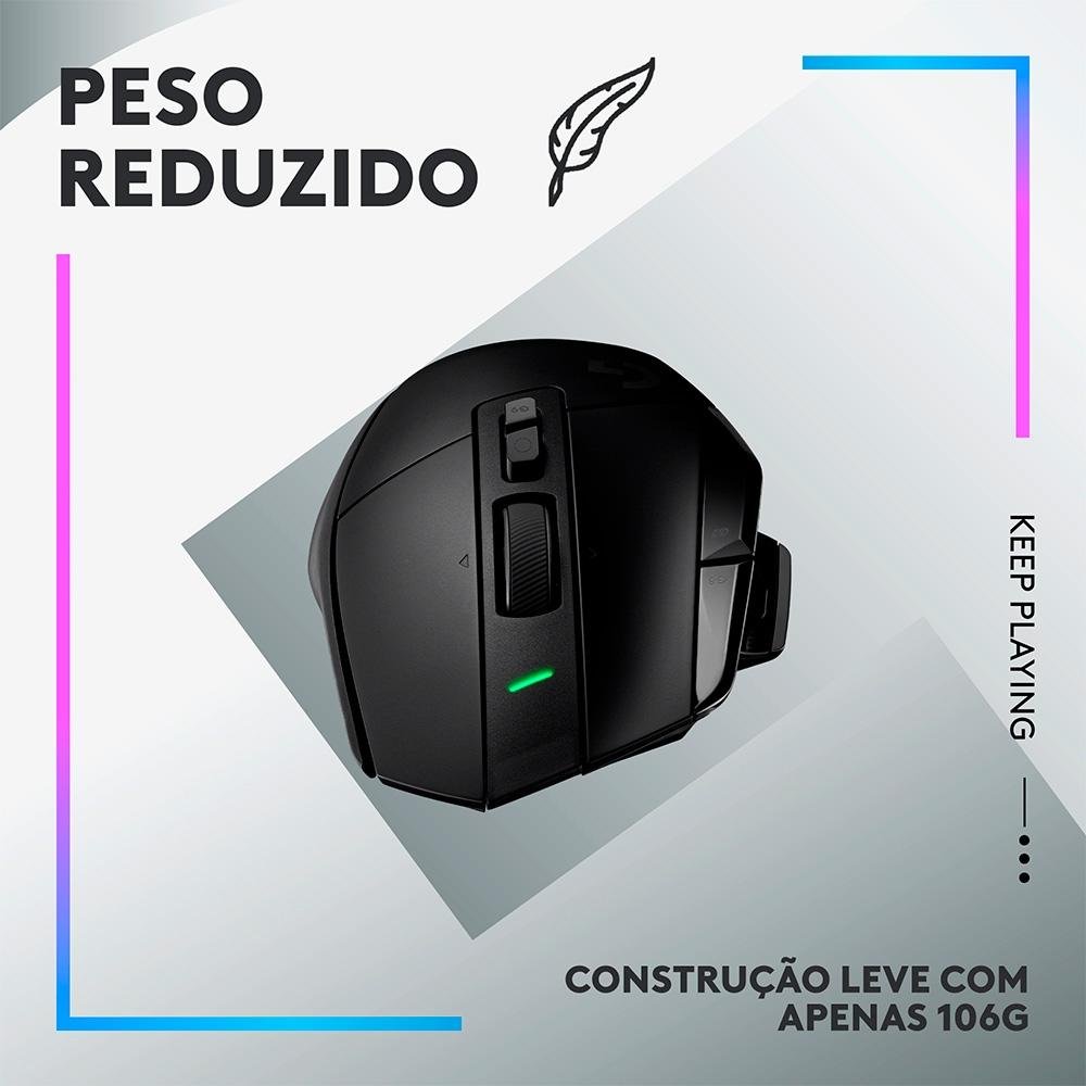 Mouse Gamer Sem Fio ( Balão.info) X Plus, RGB, ( Balão.info) DPI, 13 Botões, Switch, Preto - 910-( Balão.info - foto 5