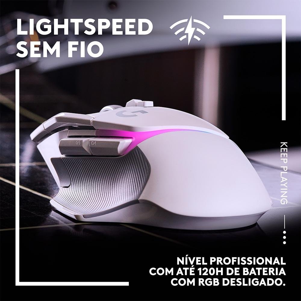 Mouse Gamer Sem Fio ( Balão.info) X Plus, RGB, ( Balão.info) DPI, 13 Botões, Switch, Branco - 910-( Balão.info - foto 2
