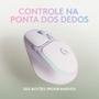 Mouse Gamer Sem Fio Logitech G705, Coleção Aurora, RGB, Bluetooth, USB, 6 Botões, Branco - 910-006366