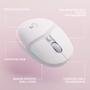 Mouse Gamer Sem Fio Logitech G705, Coleção Aurora, RGB, Bluetooth, USB, 6 Botões, Branco - 910-006366