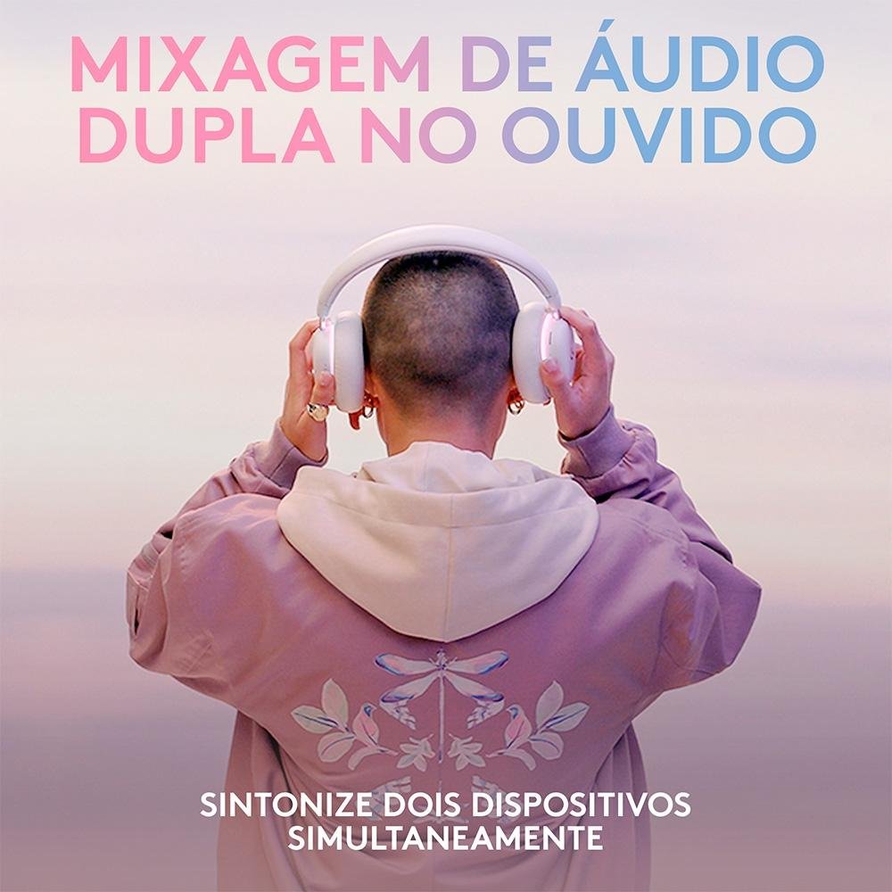 Headset Gamer Sem Fio Logitech G735, Coleção Aurora, RGB, Drivers 40mm, Bluetooth, USB, PC e Mac, Branco - 981-001082 Headset Gamer Sem Fio Logitech G735, Coleção Aurora, RGB, Drivers 40mm, Bluetooth, USB, PC e Mac, Branco - 981-001082