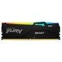Memória RAM Kingston Fury Beast RGB, 32GB, 4800MHz, DDR5, CL38, para Intel XMP, Preto - KF548C38BBA-32