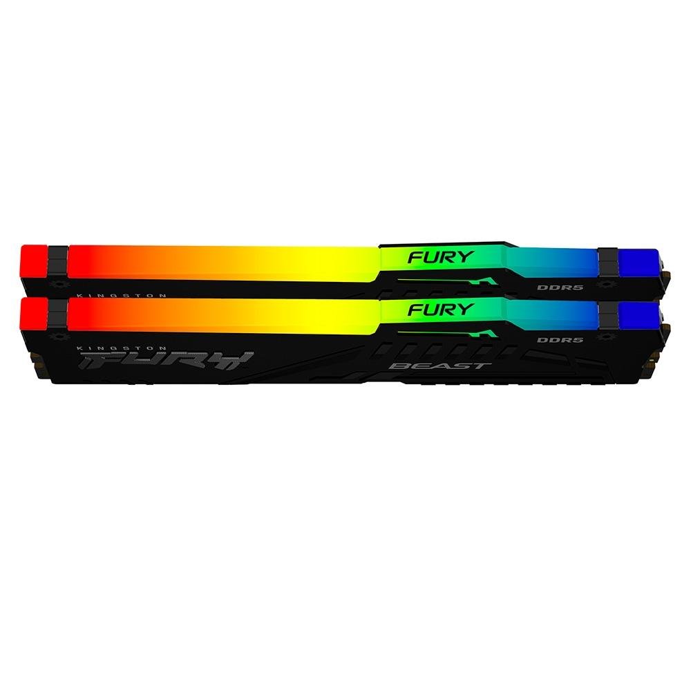 Memória RAM ( Balão.info) RGB, 32GB (2x16GB), 5600MHz, DDR5, CL40, para Intel XMP, Preto - KF556C40BBAK2-32 - view 3