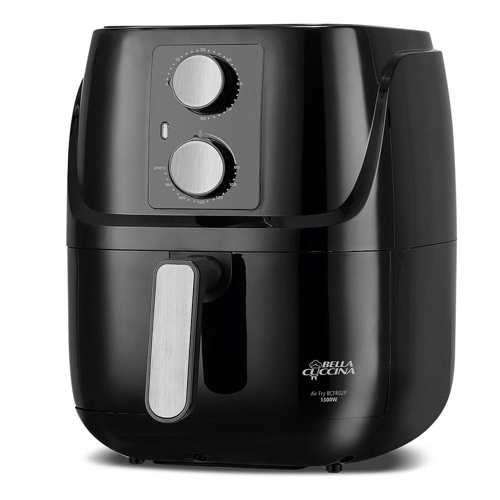 Imagem 2 de 14 do produto Fritadeira Air Fryer Sem Óleo Britânia, Bella Cuccina BCFR02P 3L, 1300W, 127V, Antiaderente, Preto - 63801082