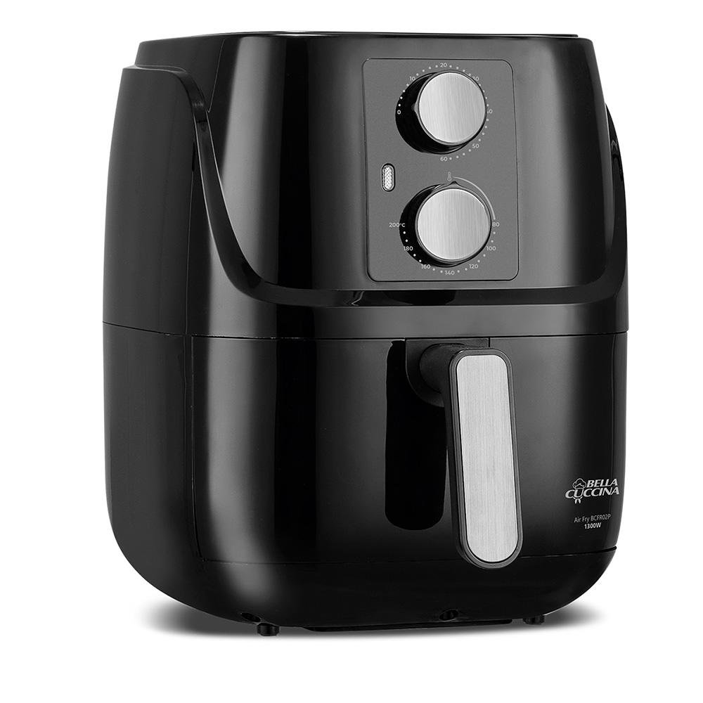 Imagem 4 de 14 do produto Fritadeira Air Fryer Sem Óleo Britânia, Bella Cuccina BCFR02P 3L, 1300W, 127V, Antiaderente, Preto - 63801082