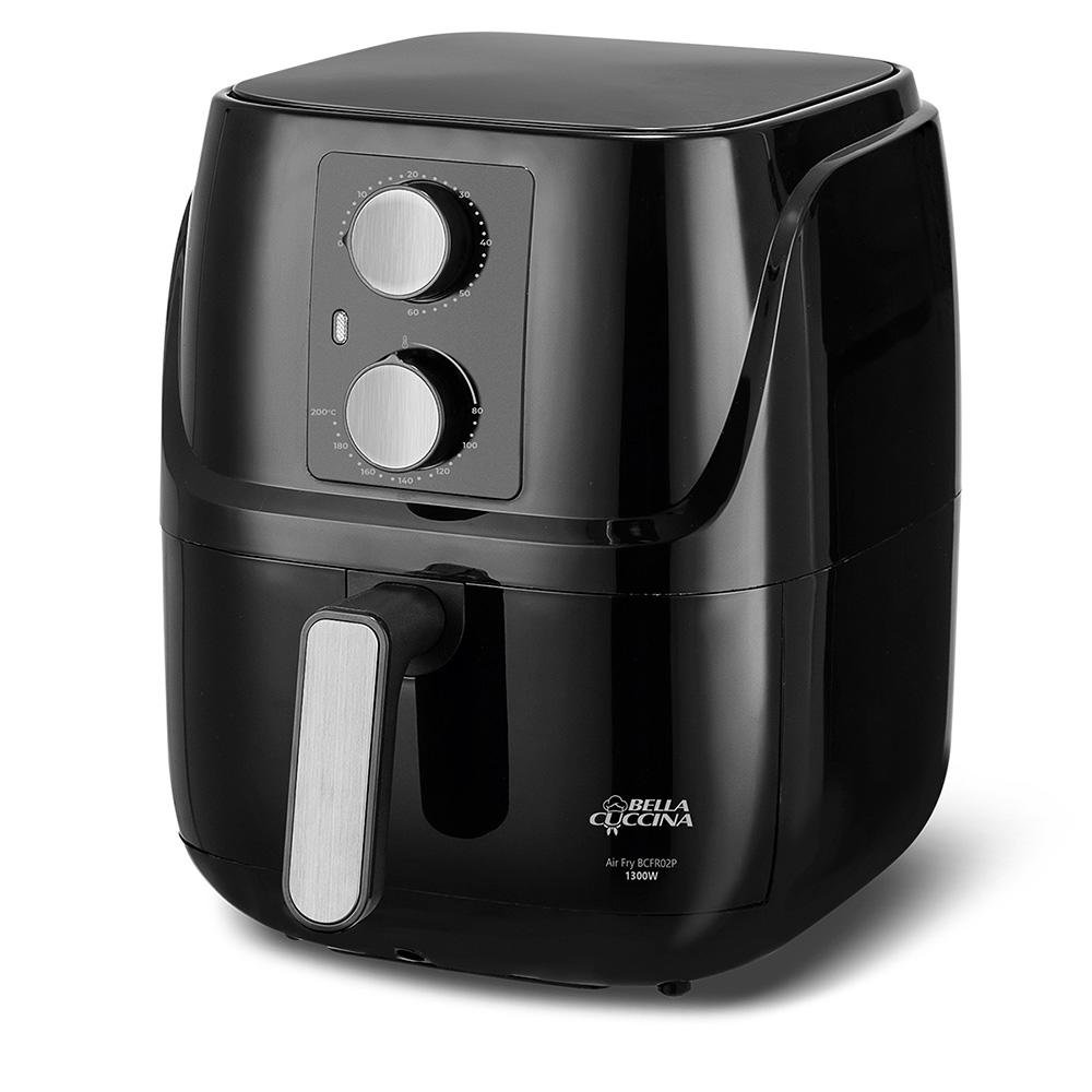 Imagem 5 de 14 do produto Fritadeira Air Fryer Sem Óleo Britânia, Bella Cuccina BCFR02P 3L, 1300W, 127V, Antiaderente, Preto - 63801082