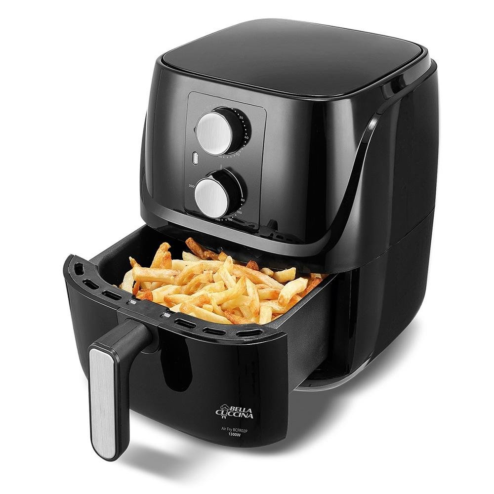 Imagem 6 de 14 do produto Fritadeira Air Fryer Sem Óleo Britânia, Bella Cuccina BCFR02P 3L, 1300W, 127V, Antiaderente, Preto - 63801082