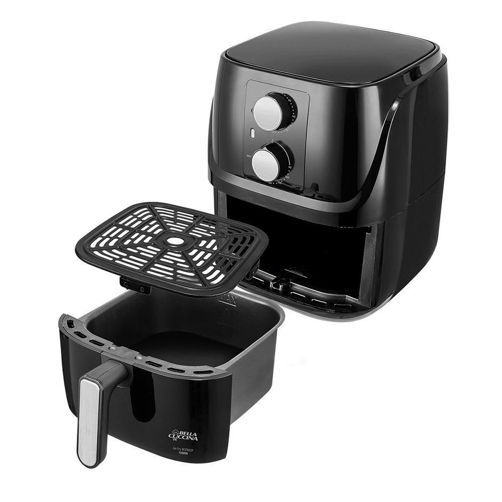 Imagem 8 de 14 do produto Fritadeira Air Fryer Sem Óleo Britânia, Bella Cuccina BCFR02P 3L, 1300W, 127V, Antiaderente, Preto - 63801082