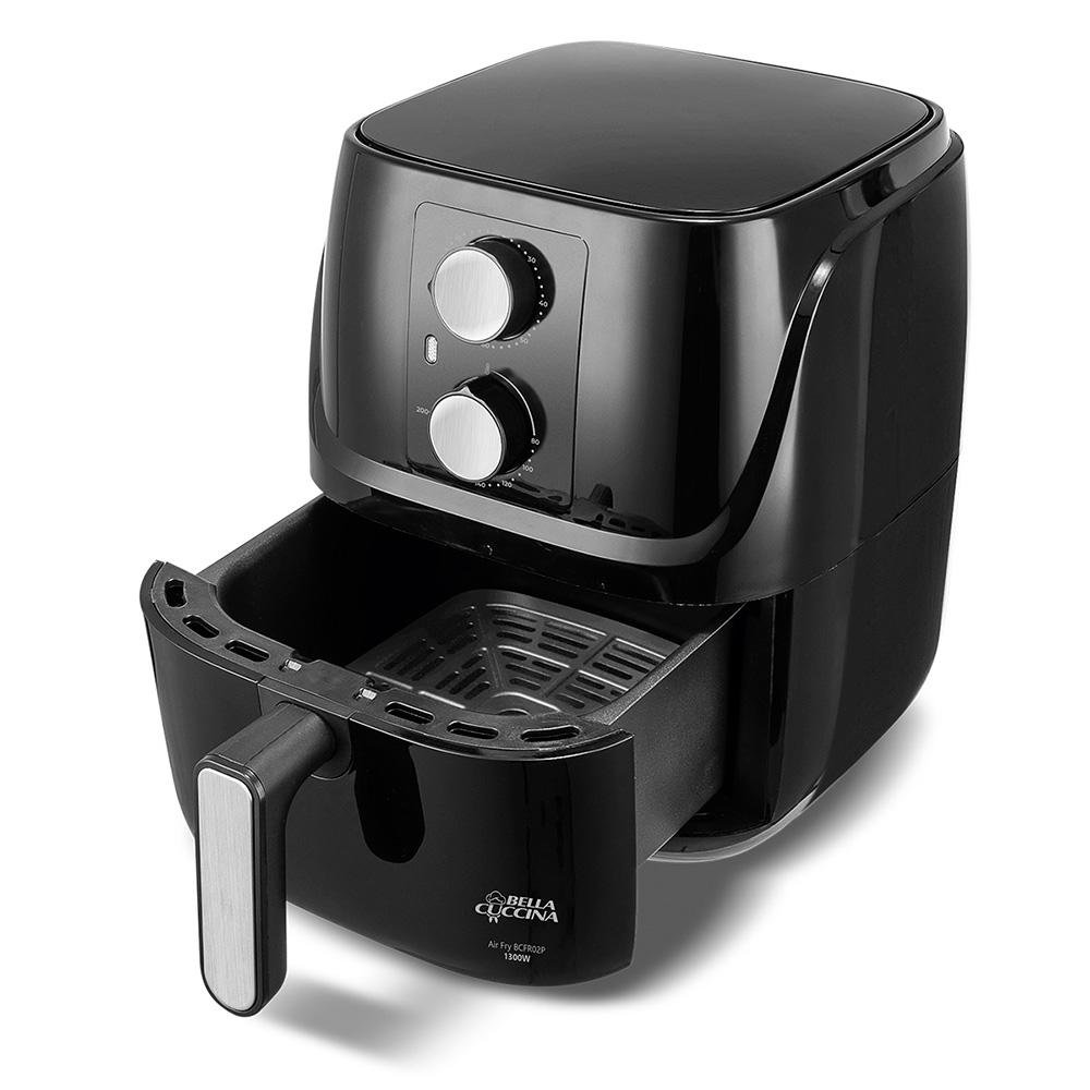 Imagem 9 de 14 do produto Fritadeira Air Fryer Sem Óleo Britânia, Bella Cuccina BCFR02P 3L, 1300W, 127V, Antiaderente, Preto - 63801082