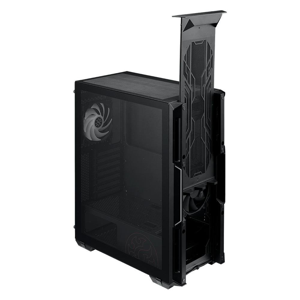 Imagem 3 de 5 do produto Gabinete Gamer XPG Starker Air, Mid-Tower, LED RGB, ATX, Lateral em Vidro Temperado, 2x Cooler Fan RGB, Preto - STARKERAIR-BKCWW