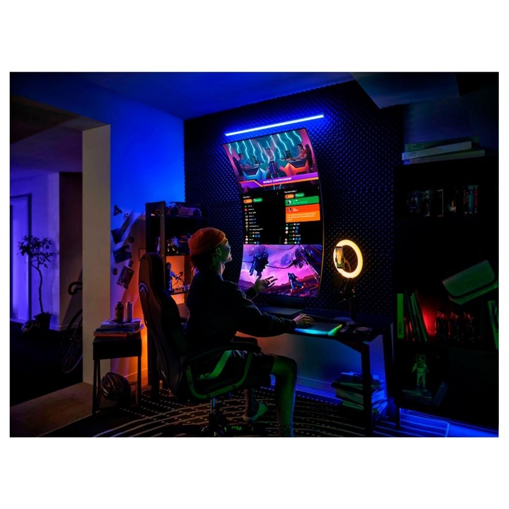 Imagem 3 de 13 do produto Monitor Gamer Curvo Samsung Odyssey Ark 55", 4K, 165Hz, 1ms, Gen 1, FreeSync Premium Pro, Altura Ajustável, Som Integrado - LS55BG970NLXZD