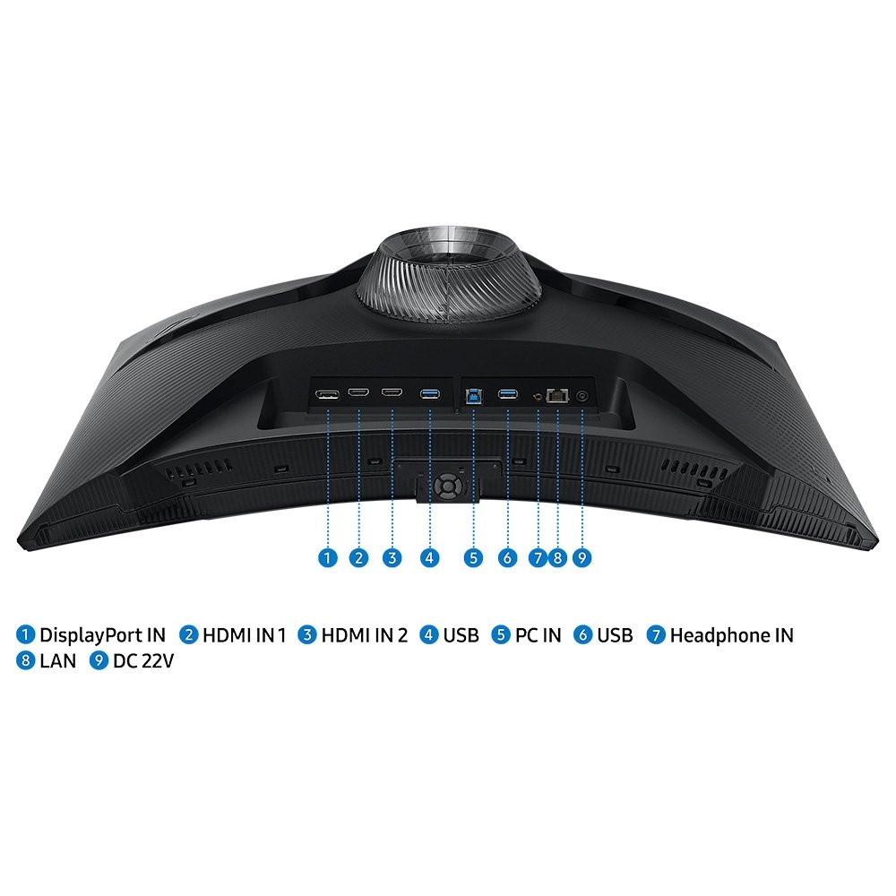 Imagem 9 de 10 do produto Monitor Gamer Curvo Samsung Odyssey G6 27", 240Hz, QHD, 1ms, DisplayPort e HDMI, HDR, FreeSync Premium - LS27BG650ELXZD